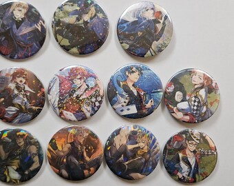 Twisted Wonderland SSR Holographic Pin Button 2.25 in (58mm)