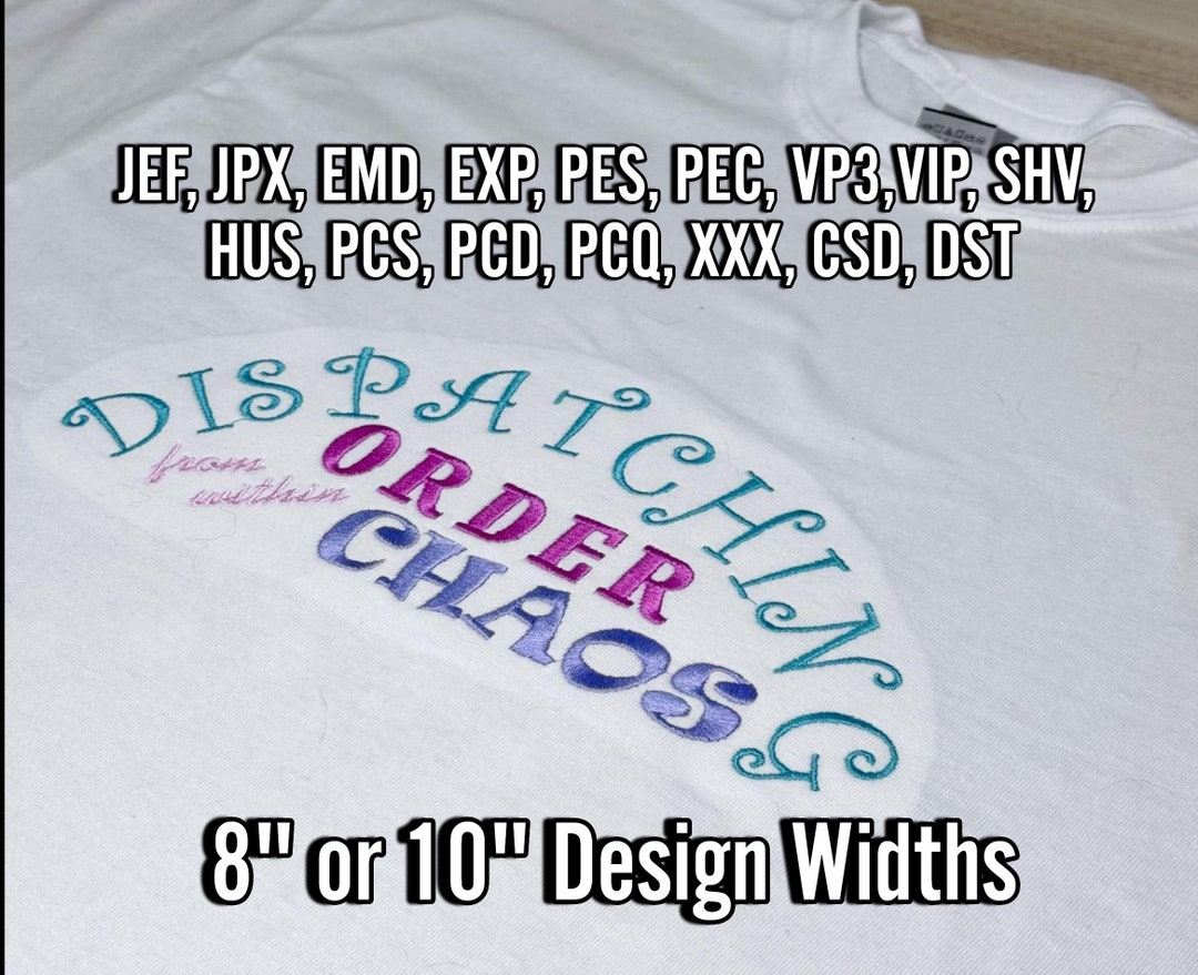 Dispatching Order From Within Chaos Embroidery Design | Digital ...