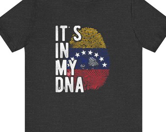 Venezuelan Flag T-Shirt: Heritage DNA Fingerprint Design