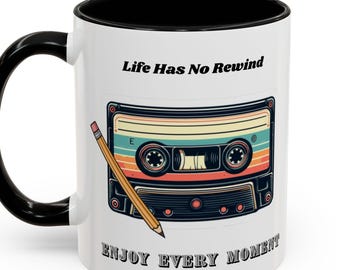 Christmas Cup, Retro Coffee Mug, Retro Cassette Tape Mug, Vintage Mug, 80's Gift, Coffee Lovers Cup, Birthday Gift, Music Mug, Couple Mug
