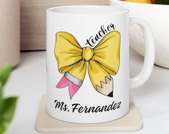 Personalized Teacher Mug: Custom Educator Appreciation Gift