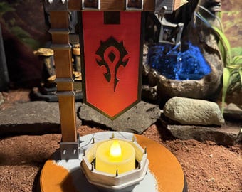 World of Warcraft Inspired Horde LED Candle Holder