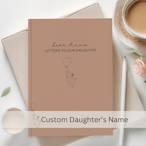 Nueva mamá Baby Shower Regalo Diario Cartas a mi hija Personalizado Winnie the Pooh Cuaderno personalizado Diario de embarazo Recuerdo de memoria