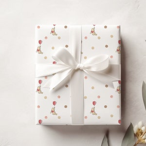 Carte da regalo Classic Winnie the Pooh Wrap Compleanno Baby Shower Paper Wrap Pooh Benvenuto Baby Bambini Regalo Rotolo di carta Classic Pooh