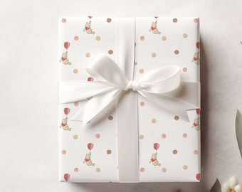 Papel de regalo de Winnie the Pooh: Cumpleaños clásico de Pooh, Baby Shower