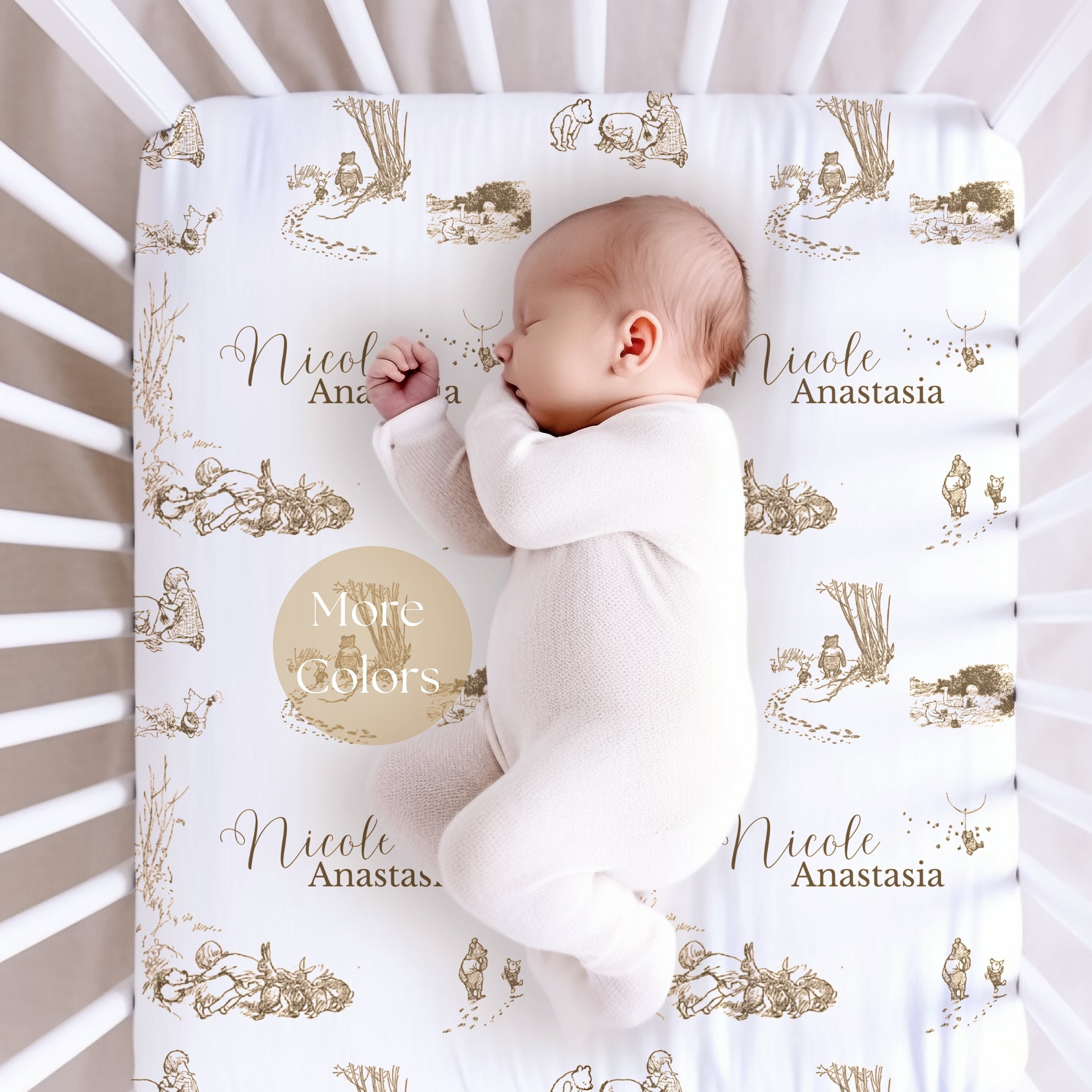 Winnie the pooh mini crib bedding sale