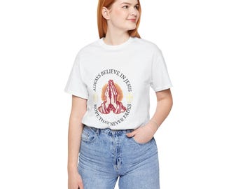 Praying Hands Christian T-Shirt, Bible Verse Graphic Tee