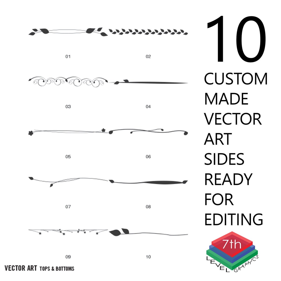 Vector Graphics Pack Vector Graphics Pack With 120 Editable Pieces - Etsy