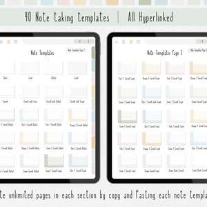 Hyperlinked Digital Note Template, Cornell Notes, Student Note Taking ...