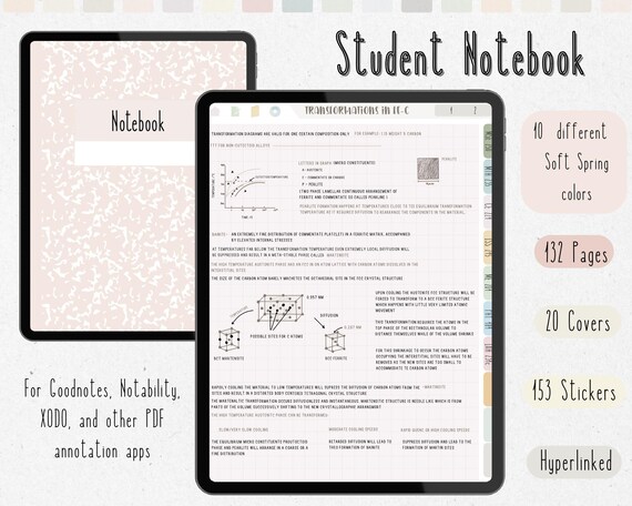 Student Study Notebook Model Organized Student Notebook
