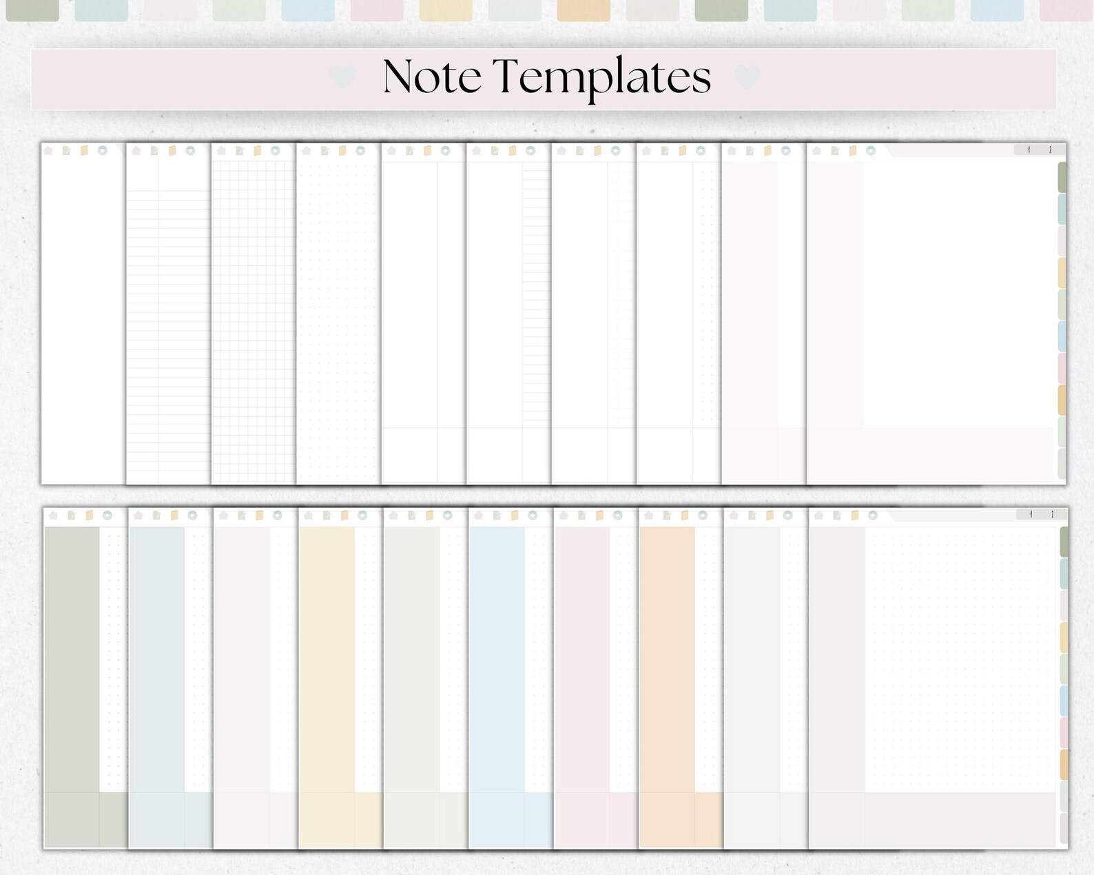 Hyperlinked Digital Note Template, Cornell Notes, Student Note Taking ...