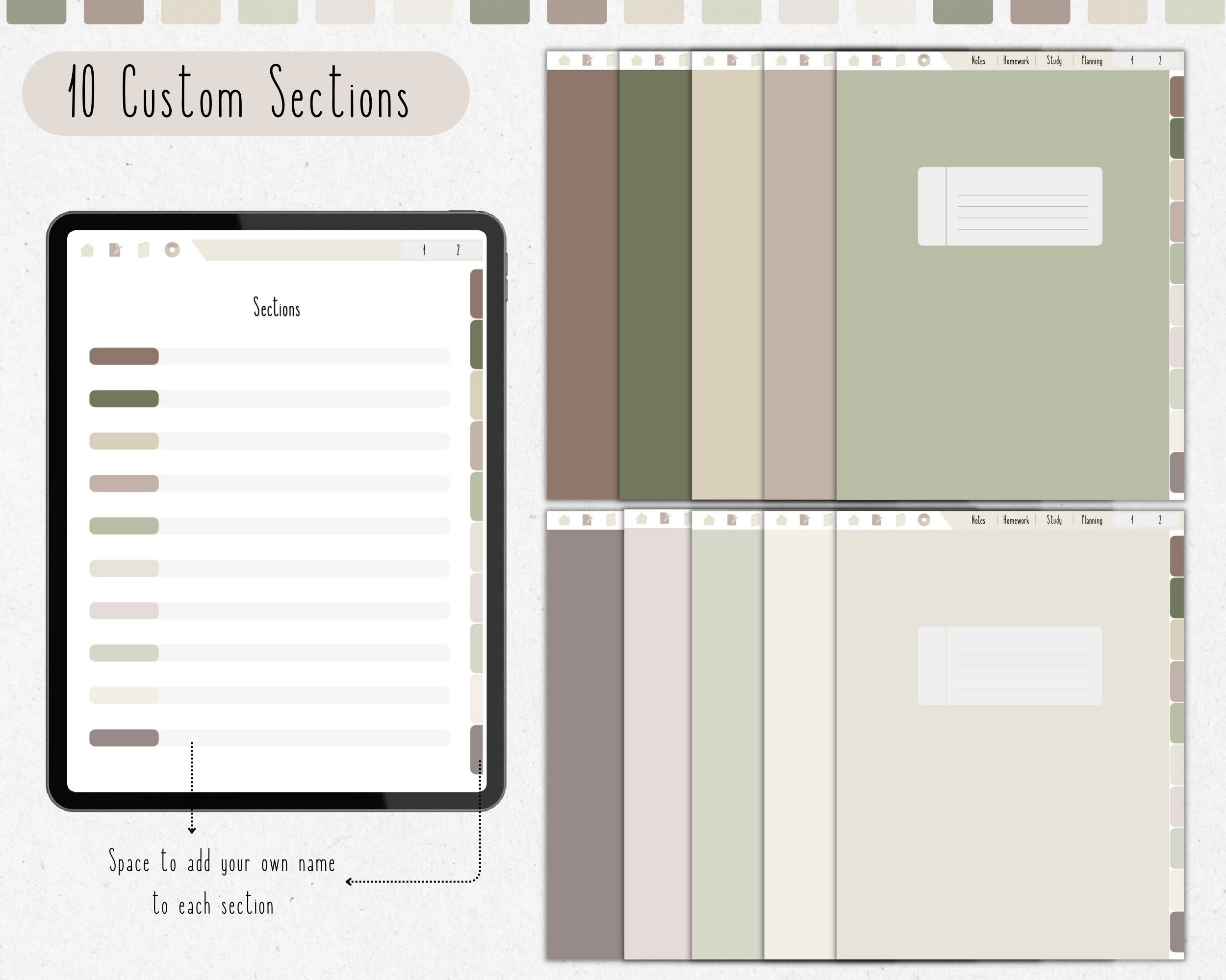 Hyperlinked Digital Note Template, Cornell Notes, Student Note Taking ...