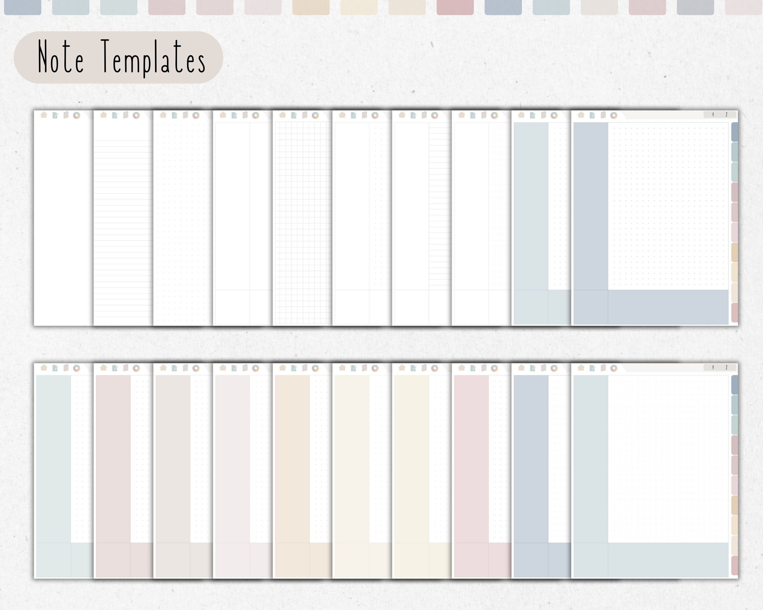 Digital Student Notebook With Hyperlinked Sections Cornell Note ...