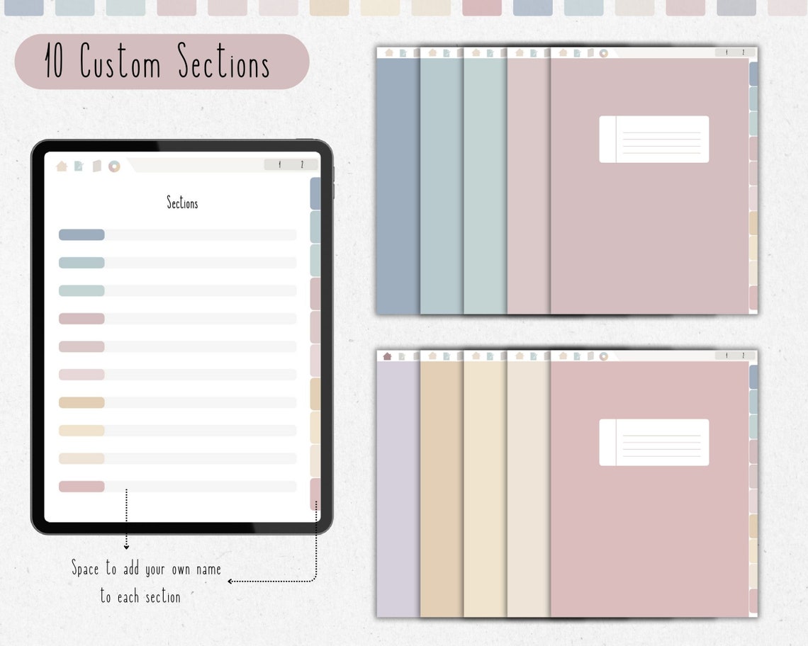 Digital Student Notebook With Hyperlinked Sections Cornell Note ...
