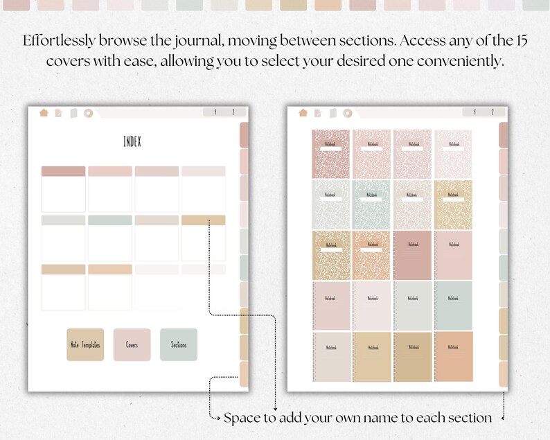 Digital Student Notebook With Hyperlinked Sections Cornell Note ...