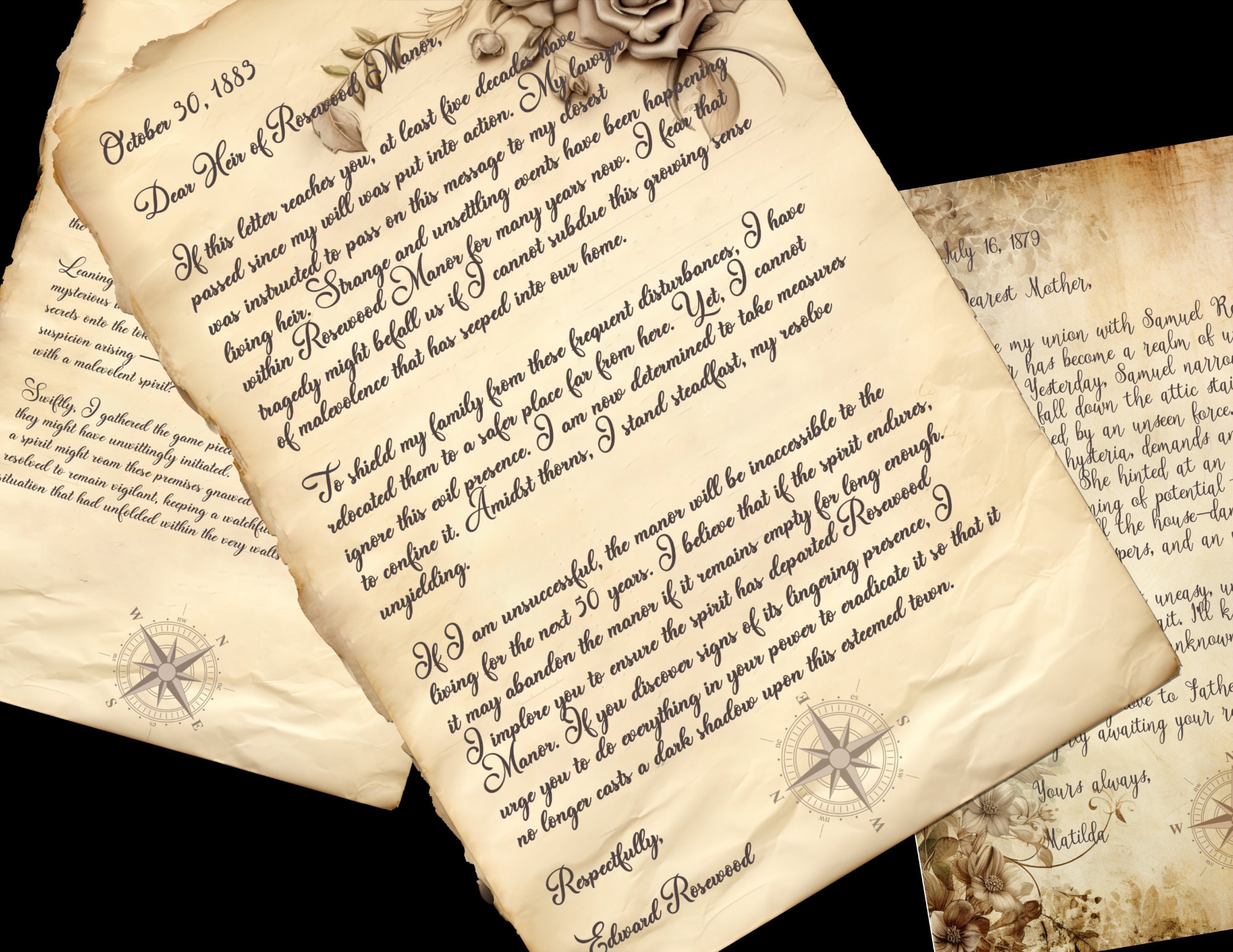 Escape Room Printable Escape Room DIY Game the Haunting of Rosewood Escape Room Printable Escape Room DIY Game the Haunting of Rosewood