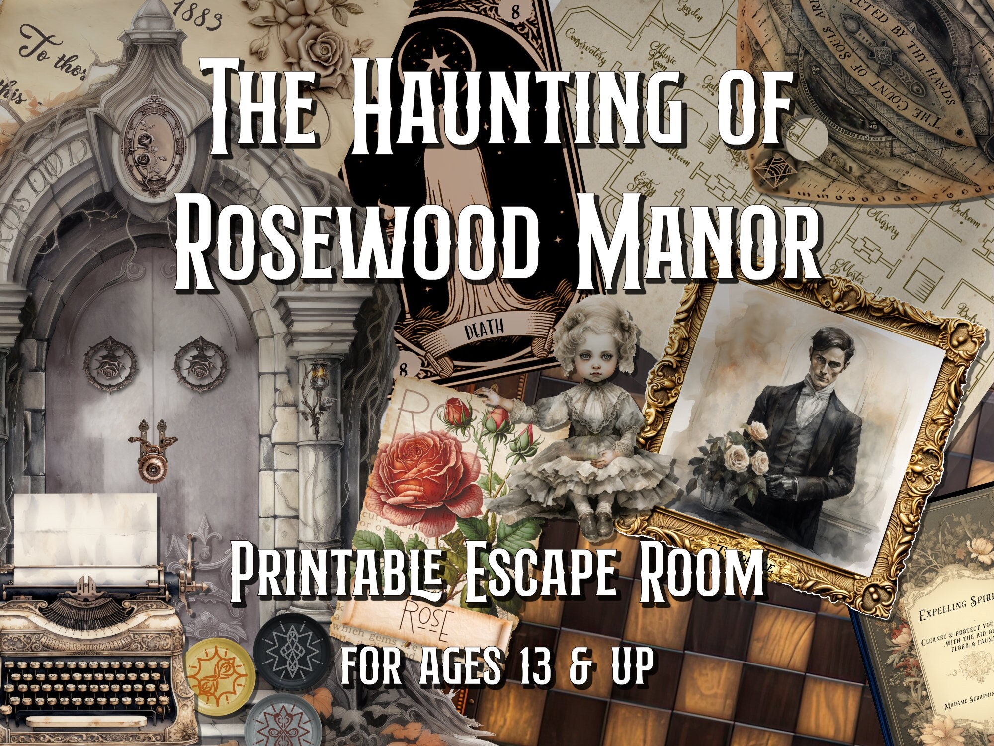 Escape Room Printable Escape Room DIY Game the Haunting of Rosewood Escape Room Printable Escape Room DIY Game the Haunting of Rosewood