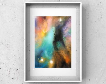 NEBULA Original painting signed 70x100cm #artwall #modernart #streetart #artgift #art #spraypainting #mural