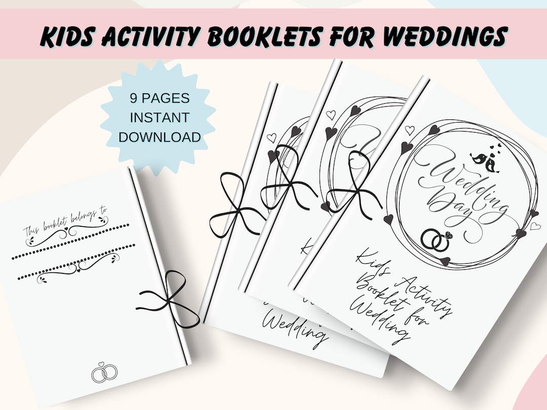 Kids Activities for Weddings - Etsy