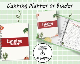 Grüner Einmachplaner: Rezept- & Bestandsplaner (Digitaler Download)