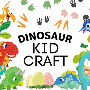 Paquete de manualidades de dinosaurios para niños / Descarga digital / Actividades divertidas para cortar y ensamblar / Perfecto para el aula, fiestas y educación en el hogar