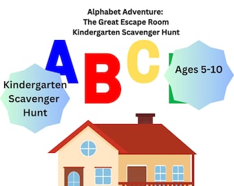 Alphabet Adventures Scavenger Hunt for Kindergarten | Fun Escape Game | Digital Download