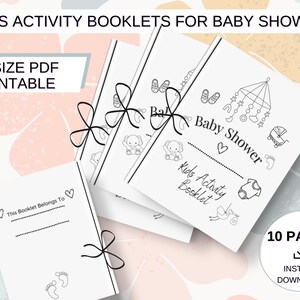 Baby Shower Kids Activity Book: Printable Games & Crafts (digital ...