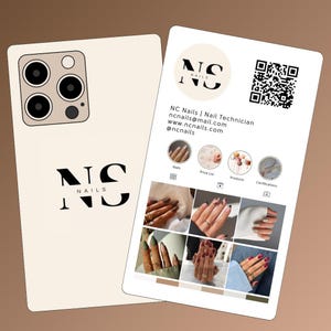 Modèle de carte de visite Instagram | Carte de visite Instagram de créateur de contenu | Carte de visite IG | Carte de visite à code QR | Carte esthétique