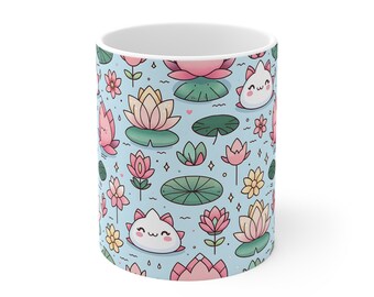 Tazza Happy Lotus / Tazza ispiratrice / Tazza Tranquillità / Tazza carina / Tazza 11 once