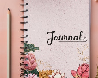 Floral Notebook | Floral Journal | Soft Cover Journal | Lined Notebook- Ruled Line