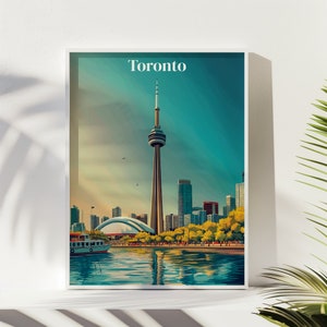 Toronto Print, Toronto Art, Travel Gift, Printable City Poster, Digital Download, Wedding Gift, Home Decor, Birthday Present, Canada Print