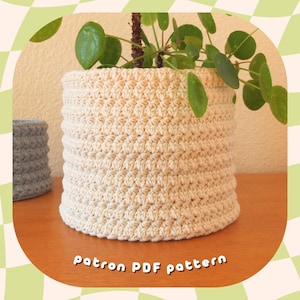 Tutoriel pour faire le point étoile au crochet + patron pour paniers ronds, faciles et personnalisables, cache-pots plantes