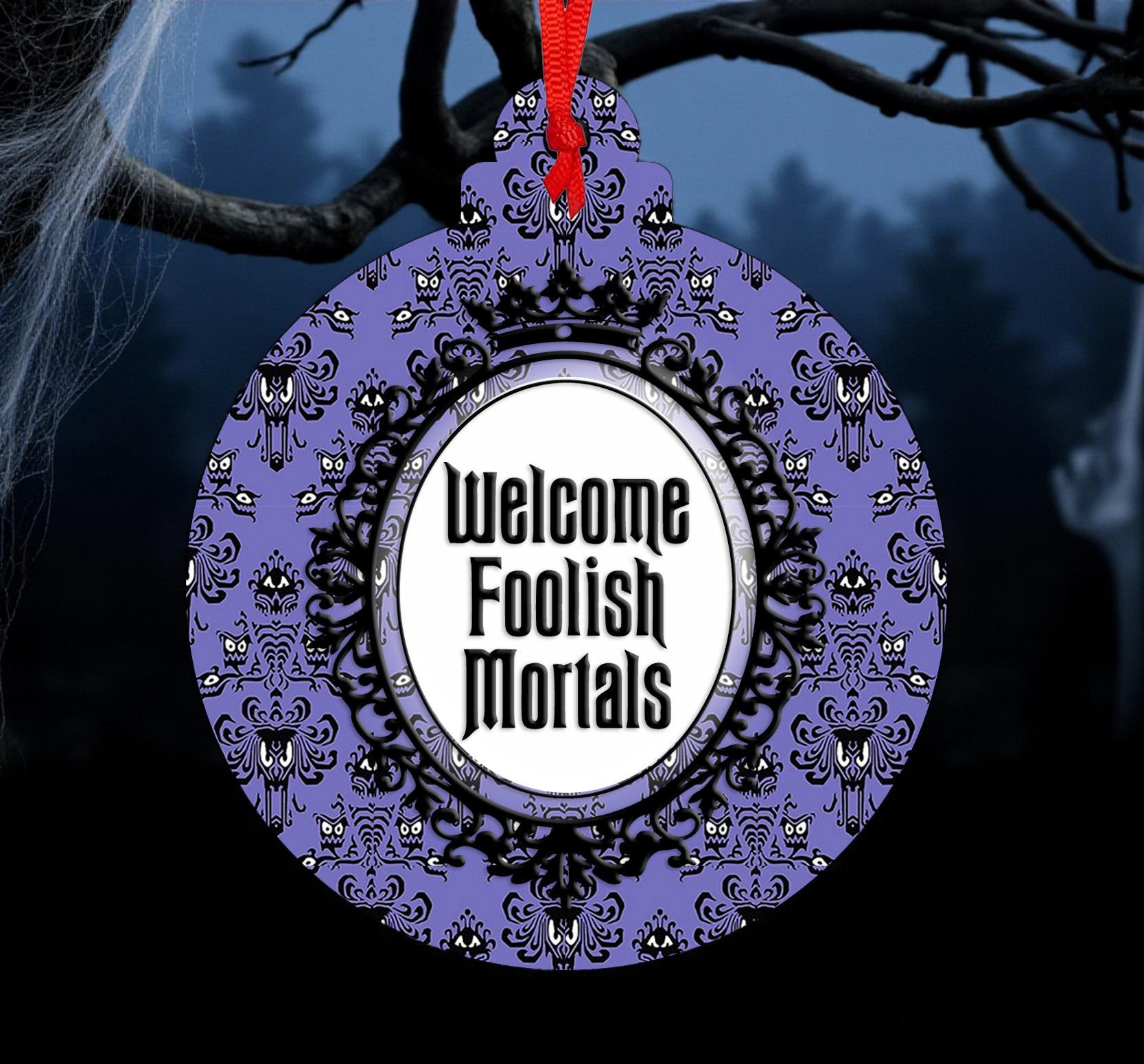 Haunted Mansion Welcome Foolish Mortals Ceramic Ornament - Etsy