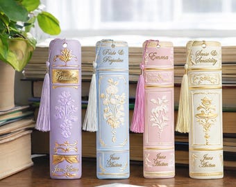Segnalibro(i) in metallo stampato di Jane Austen