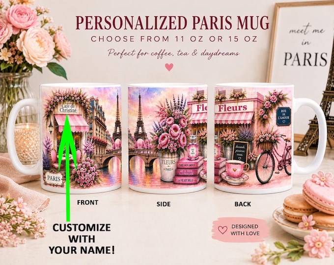 Personalized Paris Scenes Mug