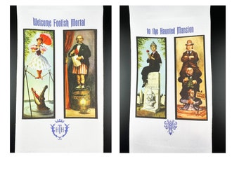 Haunted Mansion Stretching Portraits Tea Towels - Set of 2