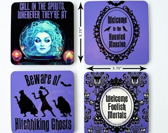 Disney Haunted Mansion Drink Coasters - set of 4!