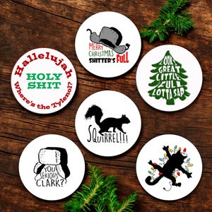 Christmas Vacation-Inspired Ceramic Coasters - Set of 4!