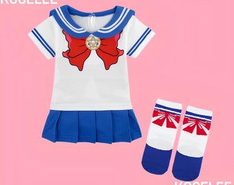 Anime Sailor Moon Usagi Tsukino Costume per bambini, Costume per ragazza e ragazzo Vestiti anime, Body per neonato, Anime Cute Kawaii Baby Gift