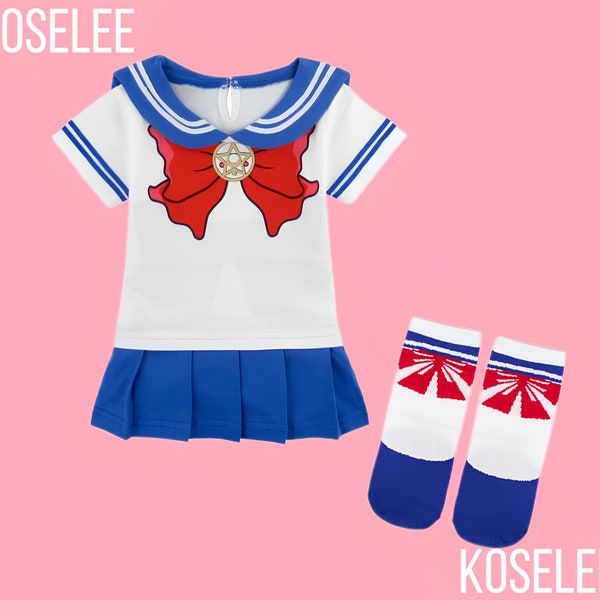 Anime Sailor Moon Usagi Tsukino Baby Costume, Girl and Boy Costume Anime Clothes, Newborn Child Infant Bodysuit,Anime Cute Kawaii Baby Gift