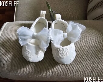 Cute White Lace Baby Girl Princess shoes Baby Moccasins Moccs Shoes Bow Fringe Rubber Soled Non-slip Footwear Crib Shoes,Cute Baby Lace Shoe