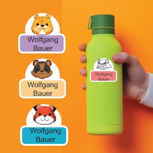 Adesivo con nome grande personalizzato per bambini - etichette per la scuola, l'asilo