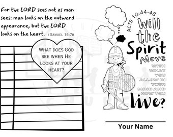 Children's Sunday Morning Service Bulletin | Activity Sheet | Acts 10:44-48