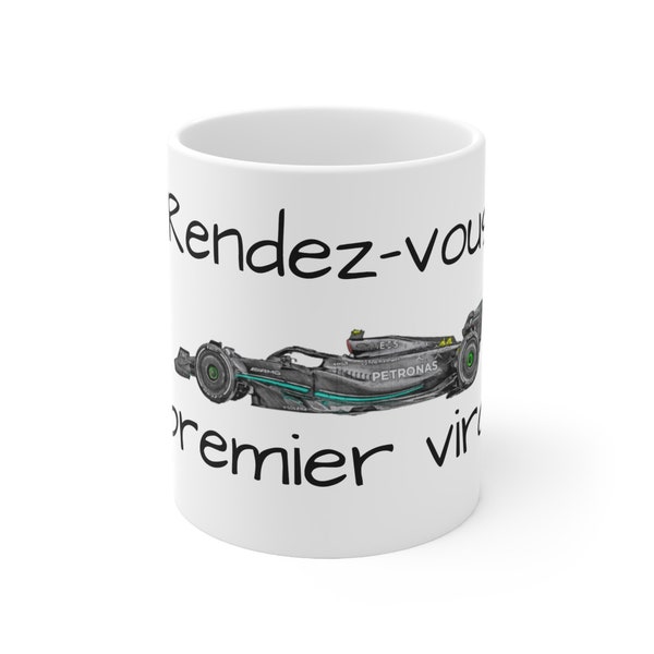 Mercedes Mug, Ceramic Mug, Ceramic Coffee Mug, White Mug, 11oz Cup, White Mug Template, White Mug Mock, White And Black Cup, Motorsports Mug