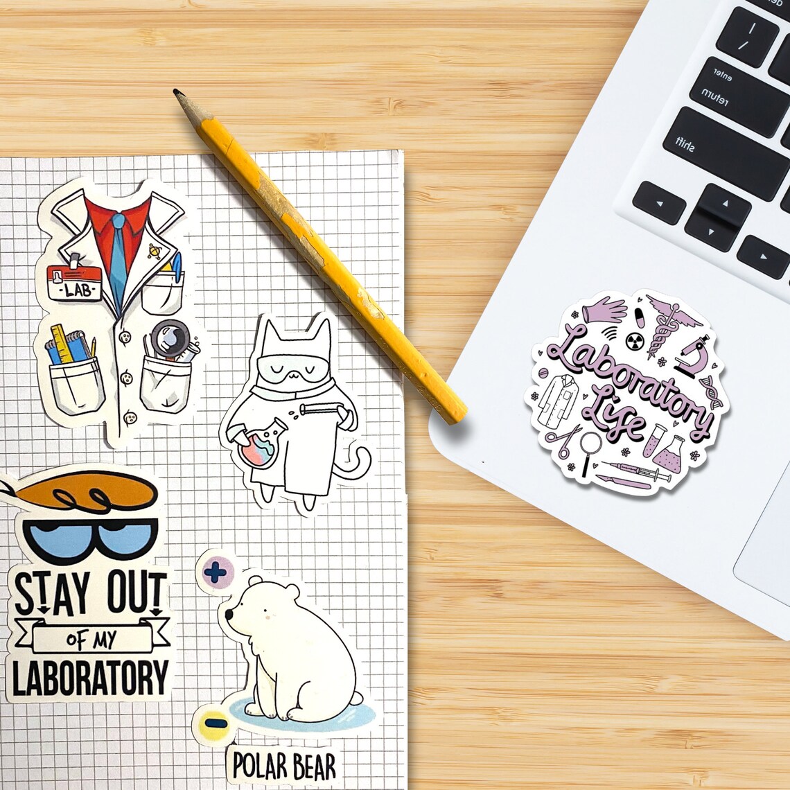 LABORATORY SET Stickers - Etsy
