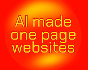 AI created website. I use AI to create you a one page website.