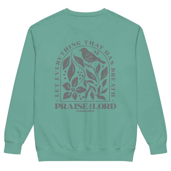 Comfort Colors Psalm 150:6 Shirt | Let Everything That Has Breath Praise the Lord | Christian Graphic Tee | Bible Verse T-Shirt