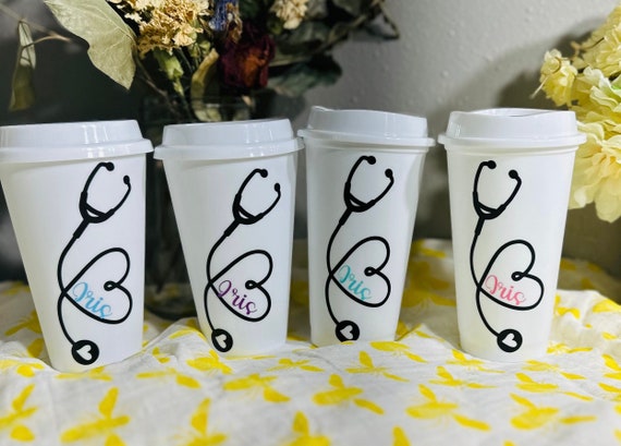 Personalized Nurse, doctor, physical therapist, occupational therapist, respiratory therapist, CNA,  gift- hot beverage holder travel coffee