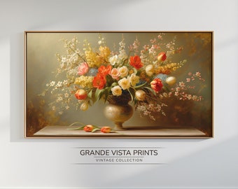 Flower Frame TV Art Still Life Painting | Digital Download Flower Painting | Instant Download Tulip Samsung Frame TV Art | Grande Vista 4102