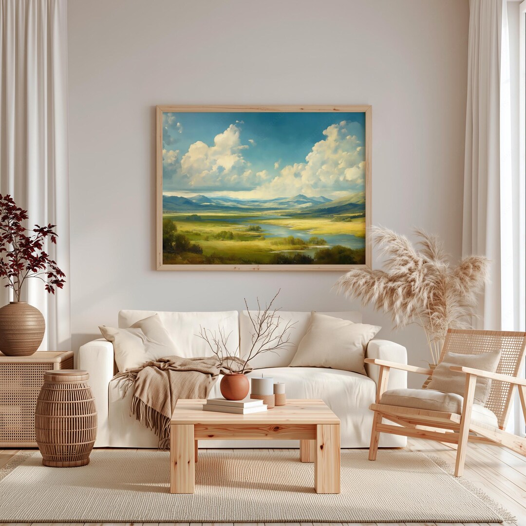 Spring Valley Extra Large Printable | Large Landscape Painting
